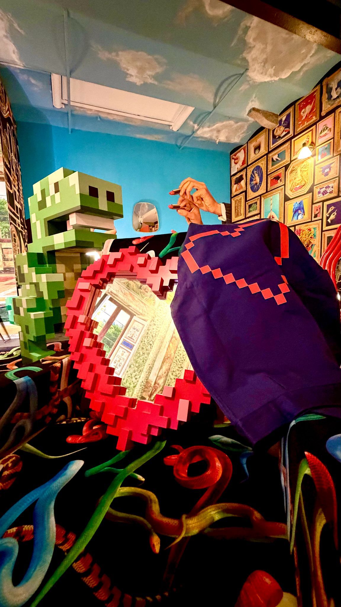 Pixel Mirror Earth tshirt designed by Roberto Bruno for Seletti